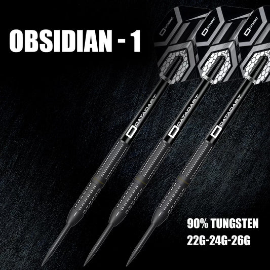 DataDart Obsidian 1 90% Tungsten Steel Tip Darts 22g 24g 26g