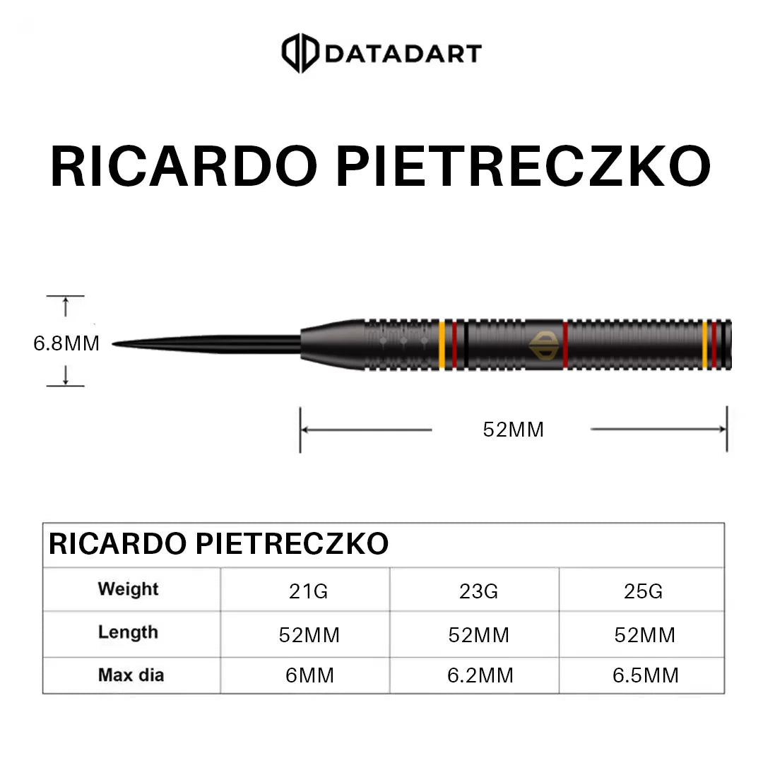 Ricardo Pietreczko 90% Tungsten Darts 21g 23g 25g