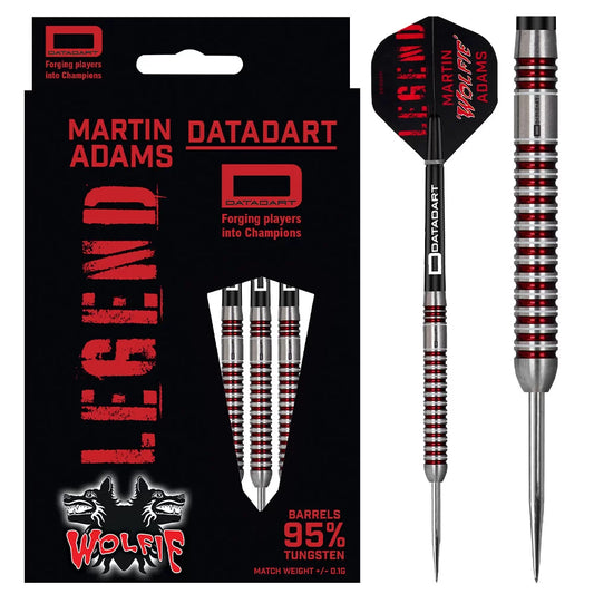 Datadart Martin Adams "Wolfie" Legend 95% Tungsten Darts  Steel Tip - 22g 24g 26